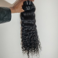Grosir pemanjangan rambut manusia Virgin India berikat-ikat Vendor selaras keriting gelombang keriting Kinky pengolahan kimia tidak ada rambut