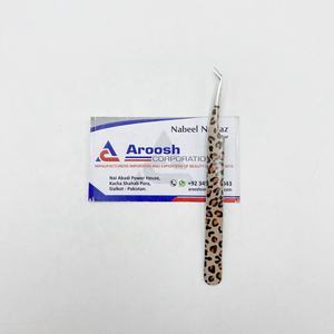 Pinzas recubiertas de papel de 45 grados al por mayor pinzas de extensión de pestañas de acero inoxidable sólido de alta calidad Uso sostenible - Product Image 5