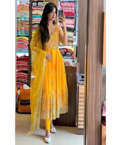 Vêtements pakistanais Salwar Kameez femmes vêtements ethniques dames porter Patiyala Punjabi robe matériel Salwar Kameez costume femmes porter des vêtements - Product Image 5