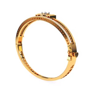 Pulsera minimalista de cuentas de oro blanco con estilo religioso chapado en oro diamante para bodas y fiestas diarias - Product Image 2