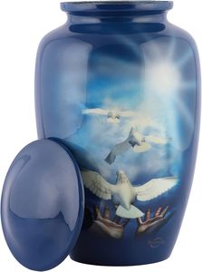 Urnes de crémation pour adultes de la marine pour cendres humaines avec beau sac en velours pour cendres de chien - Product Image 4