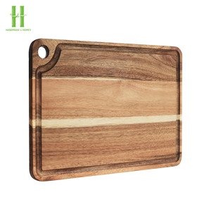 ผู้ขายที่ดีที่สุด! เขียงไม้อะคาเซียธรรมชาติงานแฮนด์เมดร่องด้านข้างดีไซน์แฉกมีด้านข้างเครื่องล้างจานปลอดภัยหนา1.5ซม. สำหรับใช้ในบ้าน - Product Image 5