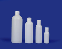 Botella Redonda de HDPE para Champú y Aceites, Recargable, Resistente a Fugas, Envase de Plástico Duradero con Tapa de Rosca Segura para Champú y Aceites Capilares