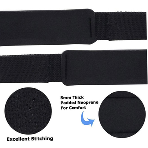 Poignées de musculation luxueuses pour la musculation en salle de sport, antidérapantes avec rembourrage en néoprène pour la musculation lourde - Product Image 3