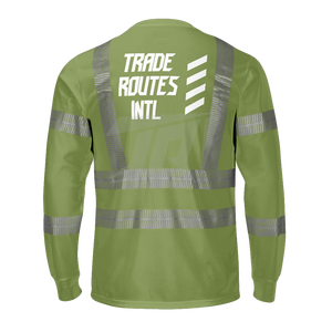 Ensemble de sécurité réfléchissant en polyester haute visibilité salopette boutonnée à col rond de haute qualité pour vêtements de travail des travailleurs de la construction - Product Image 3