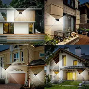 Paquete de 4 Lámparas Solares de Pared con 100 LED, Súper Ahorro de Energía, Sensor de Movimiento, Iluminación de 270°, 6W de Potencia, Material de PC para Seguridad en Exteriores - Product Image 3