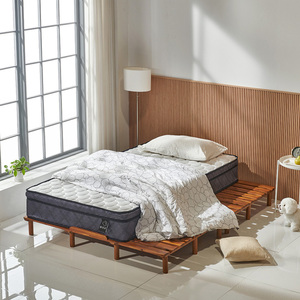 Taille matérielle naturelle de lit en bois solide d'acacia diverse pour la conception moderne de matelas épais - Product Image 4