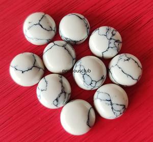 Cabochon rond en howlite blanche naturelle de 3 mm à 10 mm, qualité AAA - Product Image 1