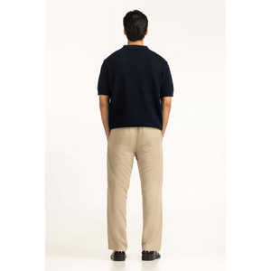 Polo B 100% Coton Coupe Classique avec Col Brodé Foncé Anti-Plis Motif Uni Vêtement de Golf de Haute Qualité - Product Image 4