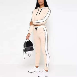 Conjunto Deportivo de Mujer para Invierno, Informal, Ecológico, Lavado, Transpirable, Corto, con Capucha, Cordón Ajustable, Diseño Sólido, Logotipo Personalizado - Product Image 4