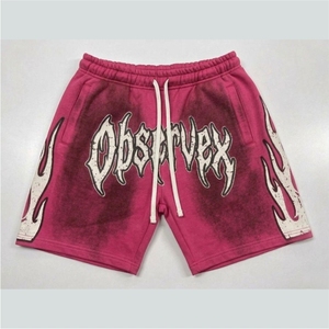Custom Streetwear <b>Patch</b> French Terry Acid Wash <b>Shorts</b> Blank Sun Faded Bleach <b>Shorts</b> Vintage Hip Hop Drawstring <b>Shorts</b> for <b>Men</b> - Product Image 4
