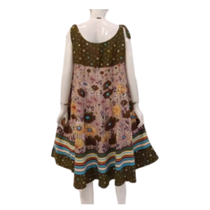 Combinaison d'été grande taille pour femmes robe sans manches en rayonne confortable pour vêtements de nuit tenue quotidienne fermeture à la taille élastique douce en vente - Product Image 5