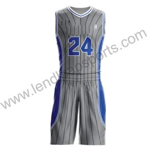 Sublimation complète Pratique Réversible toutes les couleurs Logo personnalisé Uniformes Gris Ensemble de maillots de basket-ball pour hommes - Product Image 3