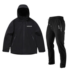 Ensemble de survêtements coupe-vent imperméable et vierge personnalisés survêtements pour hommes légers athlétiques pour la randonnée et l'entraînement pour hommes - Product Image 1