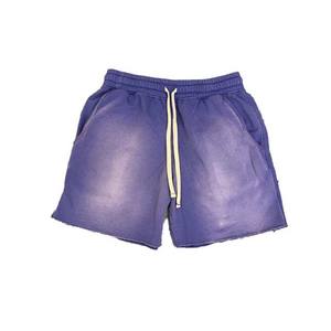 Premium Sweat Shorts Raw Edge French Terry Fleece Heavy Cotton Casual Gym Mens joggers Run Fitness Vintage Acid Wash Shorts - Product Image 6