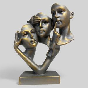 Escultura de metal artesanal moderna para decoración del hogar, estatuilla elegante para fumar, logotipo personalizado, exhibición artística - Product Image 6