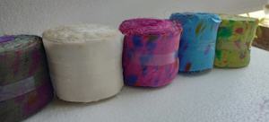 Rollos de cinta Sari de seda 100% hechos a medida Color natural liso y corbata y tinte de una sola cara para manualidades - Product Image 4