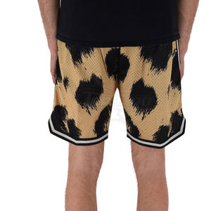 Pantalones cortos de malla informales de verano con logotipo personalizado y bolsillos, pantalones cortos de malla transpirables de secado rápido para gimnasio para hombre 2025 - Product Image 4