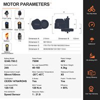 Kit moteur central Bafang CAN Protocol BBS02 750W 48V, moteur central, couple de 120 N.m pour conversion de vélo électrique, stock américain