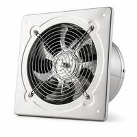Ventilateur d'extraction électrique en acier inoxydable, puissant, pour ventilation industrielle, échange d'air, cuisine, 6-12 pouces, haute vitesse, 220V