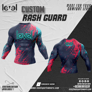 Alta calidad diseño personalizado hombres Rash Guard nueva llegada al por mayor MMA ropa deportiva transpirable Spandex Material - Product Image 4