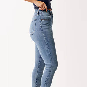 2024 dernière conception femmes jean pantalon confortable respirant Denim avec Logo personnalisable sur la taille Denim pantalon OEM ODM Service - Product Image 5
