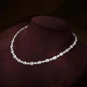 Collar de Cadena de Tenis con Moissanita de Corte Ovalado VVS de Tendencia, con Plata 925, Estilo Iced Out, para Mujer, Proveedor de Joyería de Lujo - Product Image 3