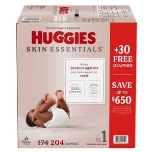 Pañales para Bebé Huggies Skin Essentials de Alta Calidad, Todos los Tamaños Disponibles, Cuidado Suave y Delicado para la Piel del Bebé, Día y Noche - Product Image 3