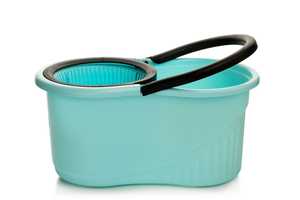 ถังปั่นม็อบหมุนได้ 360 องศา Household Floral International พร้อมล้อเลื่อน บิดน้ำได้สี่ด้าน ถาดสแตนเลส น้ำหนักเบา บิดแห้งได้ 40-50% - Product Image 4