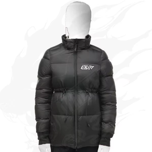 Athlefit Veste matelassée de haute qualité pour femmes Manteau à capuche personnalisé, style de rue, mode d'hiver avec fermeture à glissière et bulle - Product Image 1