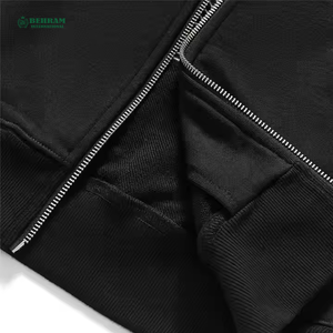 Sweat à capuche unisexe personnalisé OEM, fermeture éclair intégrale, 100% coton molletonné/éponge française, respirant, séchage rapide, impression DTG - Product Image 3