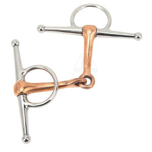 Broca de caballo de mejilla completa, broca de boca de equitación de latón, acero inoxidable equino, hecha en broca de caballo de alta calidad - Product Image 2