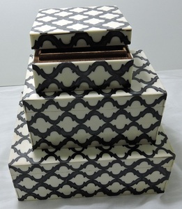 Black & White Resin <b>Floral</b> Design Wood & Resin Handmade Gift Type Jewelry <b>Box</b> Jewelry Packaging Wood Jewelri <b>Box</b> - Product Image 3