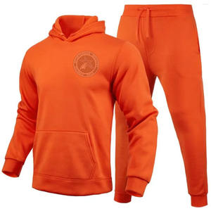 Ensemble de survêtement unisexe en polaire deux pièces personnalisé pour l'hiver avec capuche et sweat-shirt respirant style urbain – Vente en gros - Product Image 2