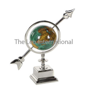 Aluminio Metal Forma redonda Shinny Polaco Mundo Globo Estilo de lujo Aspecto moderno Usado Oficina en casa Globo decorativo - Product Image 6