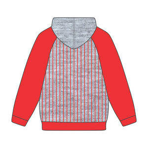 Año de Fundación KAP Grey Pullover Hoodie RED Raglan Sleeves Pinstripes Mezcla de algodón Greek Fraternity Apparel Divine Nine HBCU - Product Image 3