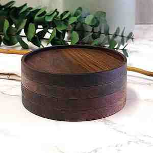 High Quality Handcrafted <b>Slate</b> <b>Coasters</b> Customised Bulk Walnut Sheesham Wood Mats & Pads Directly Exported From India - Product Image 6