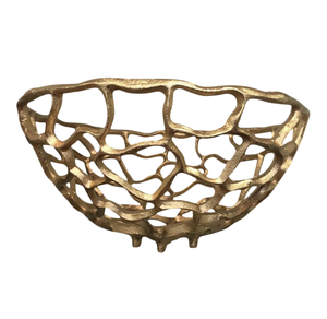 Bol en métal émaillé bols de service tendance récipient rond régulier bol en aluminium de couleur or pour servir - Product Image 6