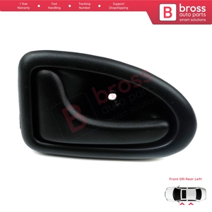 Poignée de porte intérieure gauche noire de type tige BDP77 pour Clio 2 Scenic Megane 1 Trafic Master 2 Mascott Logan 1 Movano Vivaro A Interstar - Product Image 2