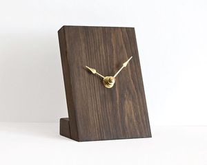 Horloge en bois moderne, horloge créative pour la décoration de la maison, horloge silencieuse, élégante horloge en bois pour le bureau, la chambre à coucher, le salon - Product Image 3