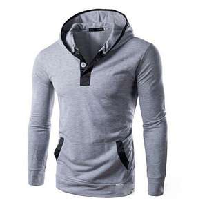 Sudaderas con capucha de tela suave y cómoda de alta calidad para hombre, algodón, poliéster, MOQ bajo, Sudadera con capucha de gran tamaño para hombre - Product Image 5