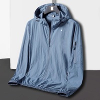 Veste coupe-vent d'hiver pour homme North Down avec col à capuche, face en toile imperméable et respirante, design réversible