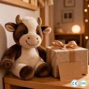 Adorable Vache en Peluche Douce, Poupée Rembourrée en Mousse à Mémoire <span class=keywords><strong>de</strong></span> <span class=keywords><strong>Forme</strong></span> pour Cadeau d'Anniversaire Enfant - Product Image 2
