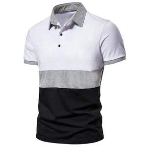 Polo bordado de diseñador para hombre, tela de algodón sólido informal, secado rápido, transpirable, de talla grande, manga corta para uso diario - Product Image 1