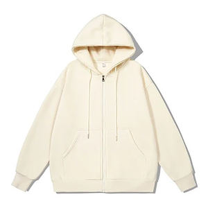 Heavyweight 280G Zipper Hoodies Fleece <b>Cardigan</b> Unisex Custom Logo Casual Loose Sports Blank Sublimation <b>Men</b> Zip Up Hoodies - Product Image 2