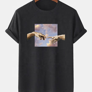 เสื้อยืดผ้าฝ้ายสำหรับผู้ชายเสื้อยืดผ้าไมโครไฟเบอร์พิมพ์ลายดิจิทัลแบบใหม่ - Product Image 4