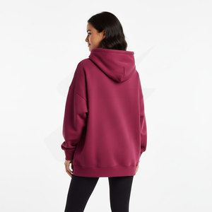 Sudadera con Capucha para Mujer, Hombros Caídos, Corte Holgado, Felpa Gruesa, Diseño Personalizado, Proveedor Mayorista OEM para Marcas de Moda - Product Image 3
