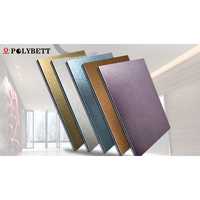 Panneau composite en aluminium (ACP) 2mm 3mm 4mm, revêtement PVDF PE, ignifuge, pour revêtement mural et décoration de façade d'hôtel