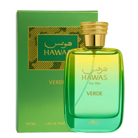 Perfume HAWAS VERDE 100ml de Rasasi Original Dubai, Eau de Parfum Árabe de Larga Duración para Hombre