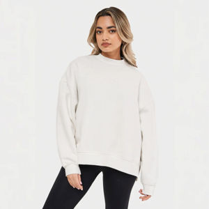 Sweat-shirt à col rond uni pour femme, tendance et confortable, pull à manches longues, superposition - Product Image 4